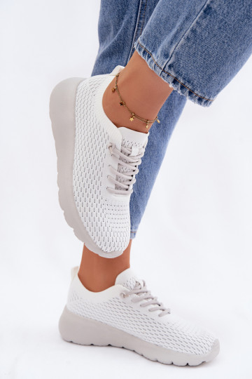 Tênis femininos estilo esportivo brancos Helinae