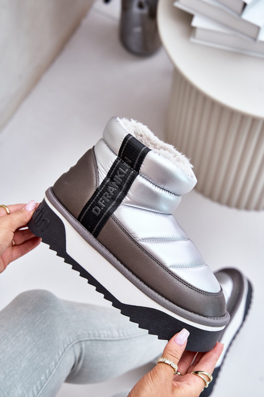 Baixo Botas de neve Em uma sola grossa D.Franklin DFSH371010 cor prata