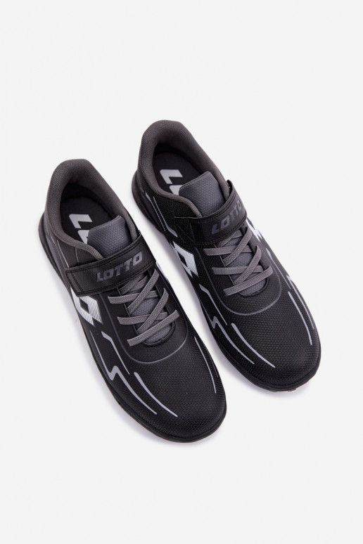 sapato Tênis infantis Juventude LOTTO KOBALTO 2601520 Preto e-cor cinza