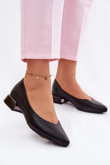 Sapatilhas de balé de salto baixo Vinceza 62280 cor preta 2