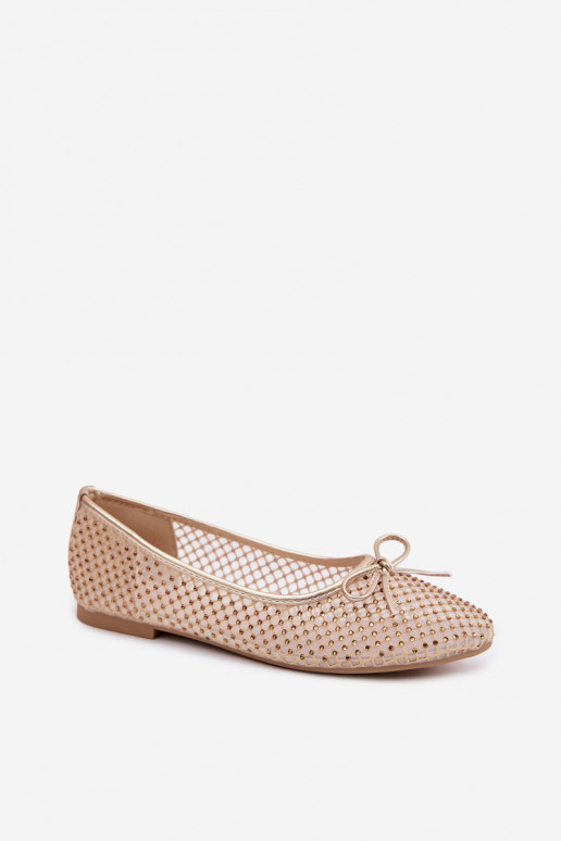 grade Bailarinas Com decoração Vinceza 62270 cor dourada