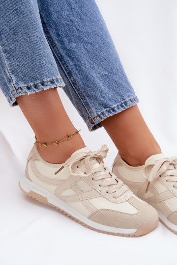 Tênis femininos Vinceza 11674 cor bege