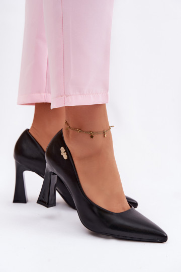 Estilo elegante Sapato com salto Vinceza 62276 cor preta 2