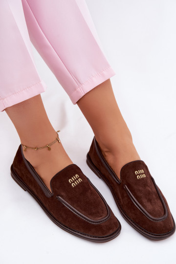 Mocassins femininos Vinceza 62271 cor chocolate