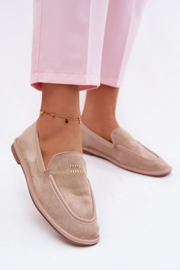 Mocassins femininos Vinceza 62271 cor areia 2