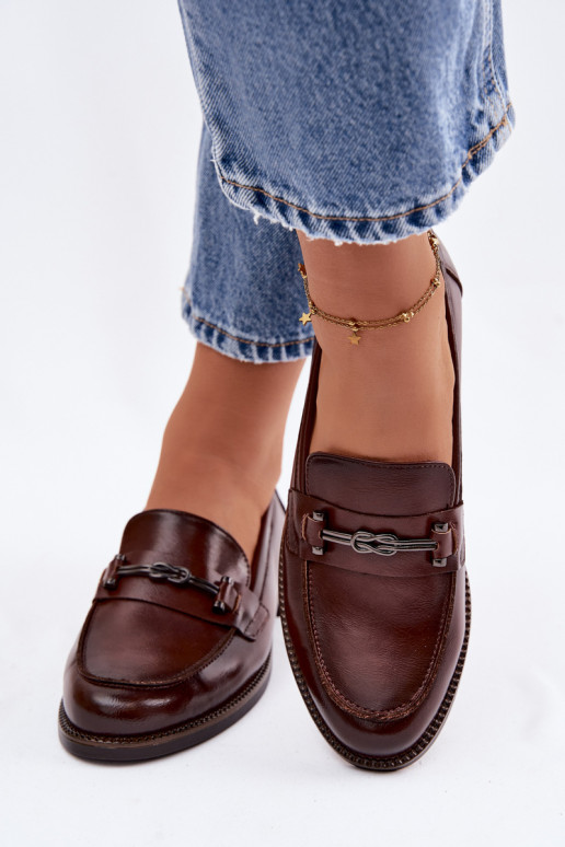 mocassins femininos Pele Vinceza 18132 cor marrom