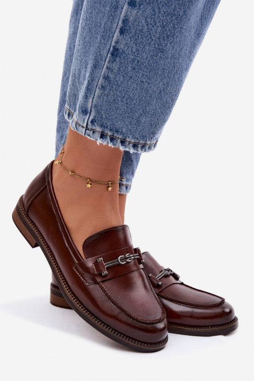 mocassins femininos Pele Vinceza 18132 cor marrom