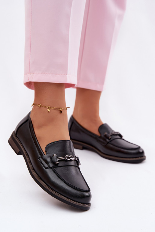 mocassins femininos Pele Vinceza 18132 cor preta