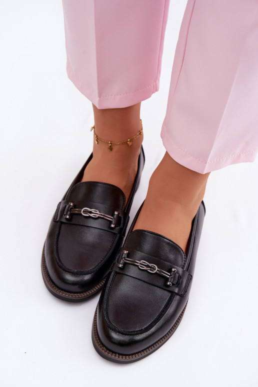 mocassins femininos Pele Vinceza 18132 cor preta