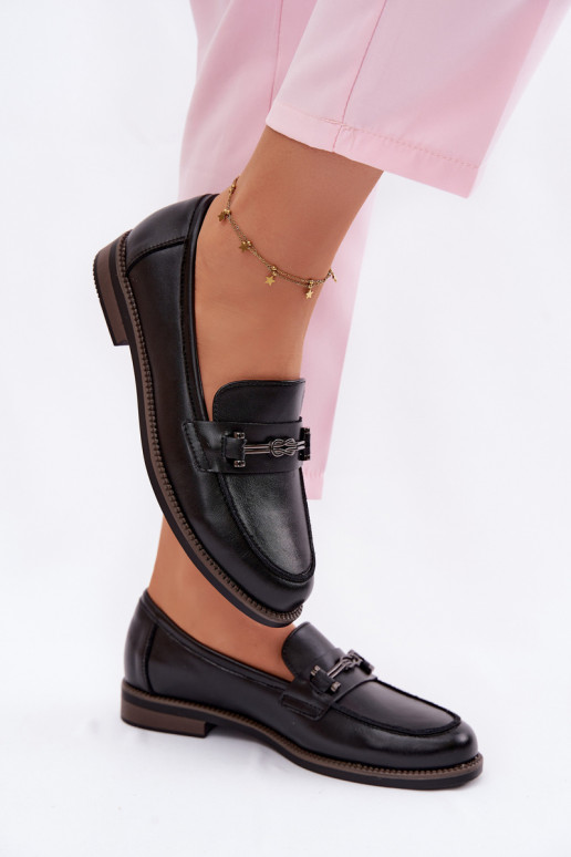 mocassins femininos Pele Vinceza 18132 cor preta