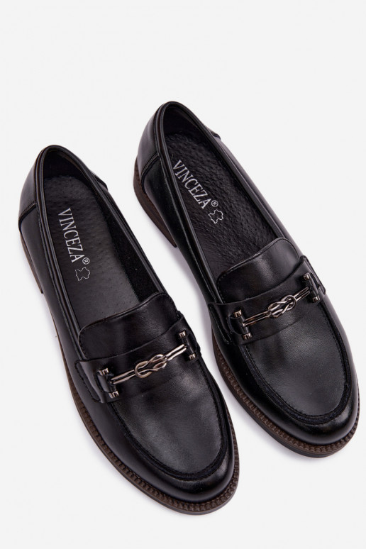 mocassins femininos Pele Vinceza 18132 cor preta