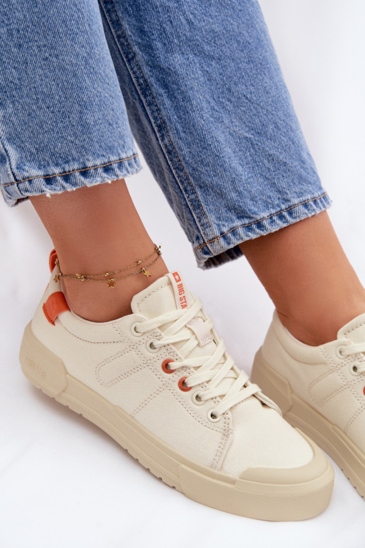 Sapatos de lazer Big Star NN274445 Memory Foam System bege