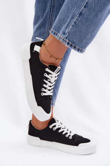 Sapatos de lazer Big Star NN274446 Memory Foam System cor preta