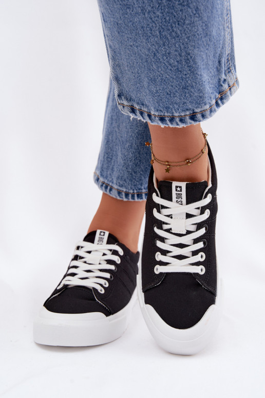 Sapatos de lazer Big Star NN274446 Memory Foam System cor preta