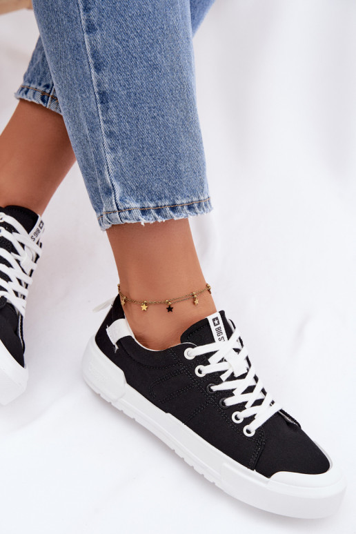 Sapatos de lazer Big Star NN274446 Memory Foam System cor preta