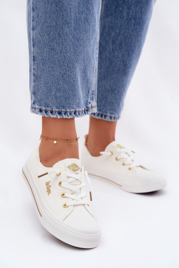 Sapatos de lazer Lee Cooper LCEM-26-02-4050 cor branca 2