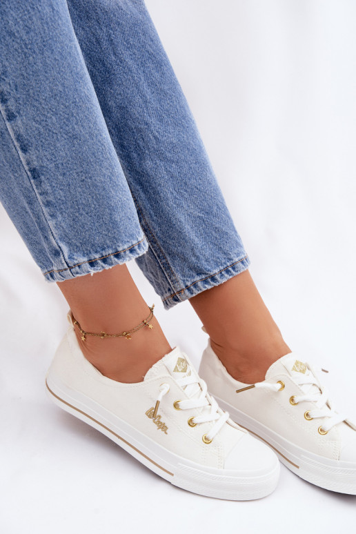 Sapatos de lazer Lee Cooper LCEM-26-02-4050 cor branca