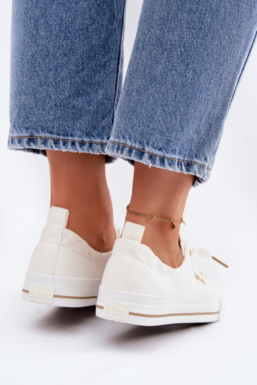 Sapatos de lazer Lee Cooper LCEM-26-02-4050 cor branca