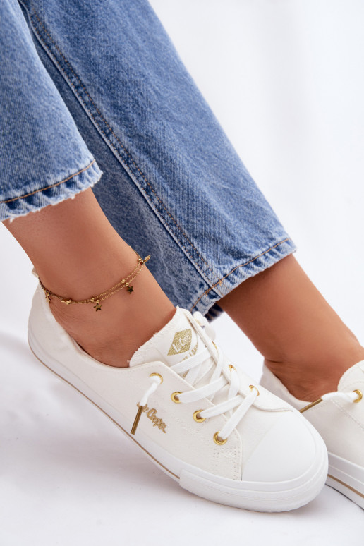 Sapatos de lazer Lee Cooper LCEM-26-02-4050 cor branca