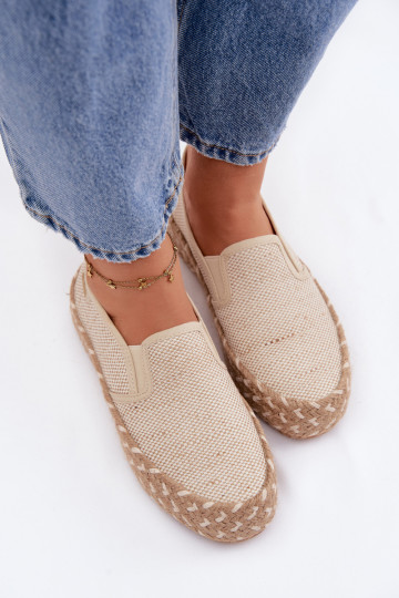 Espadrilhas com plataforma Lee Cooper LCIN-26-31-4332 areia