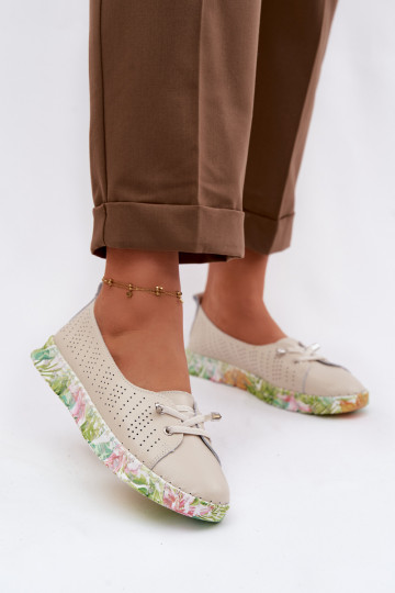 Sapatos de couro femininos S.Barski GR61-5970 cor areia 2