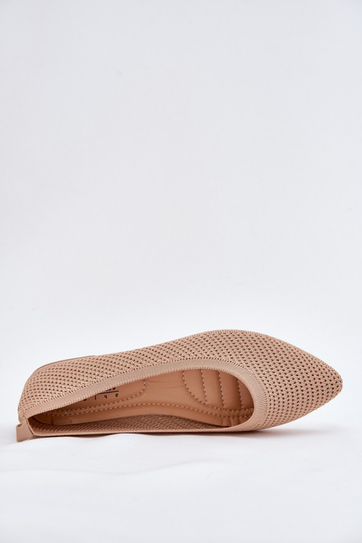 grade Bailarinas de tecido Feminino bege Sarina