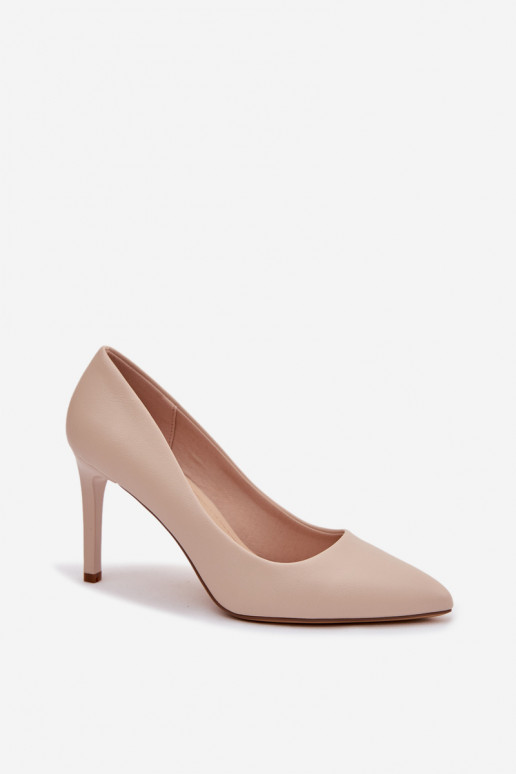 Eko Pele sapatos de salto alto Sergio Leone 1339 cor de marfim