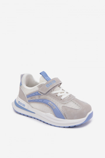 sapato Tênis infantis Big Star TT374153 HI-POLY SYSTEM Branco-cor azul