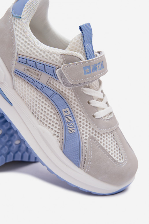 sapato Tênis infantis Big Star TT374153 HI-POLY SYSTEM Branco-cor azul