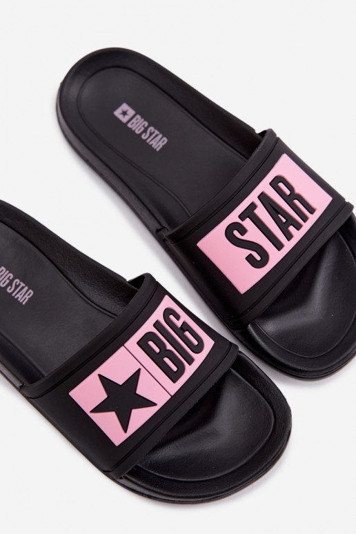 Chinelos Infantil Big Star TT374A004 Preto e-cor rosa