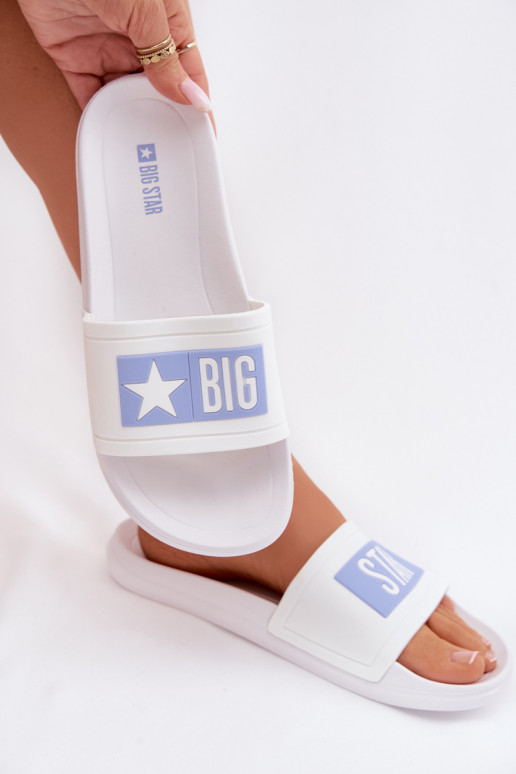 Feminino Chinelos Big Star TT274A002 Branco-cor azul