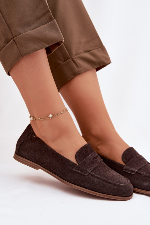 MocassinsHabilitadoturalnego de camurçau Vinceza 18122 CzekoladoParae