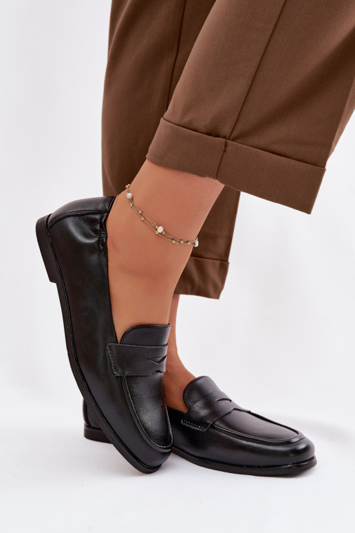 MocassinsHabilitadoturalnej Skóry Vinceza 18121 cor preta