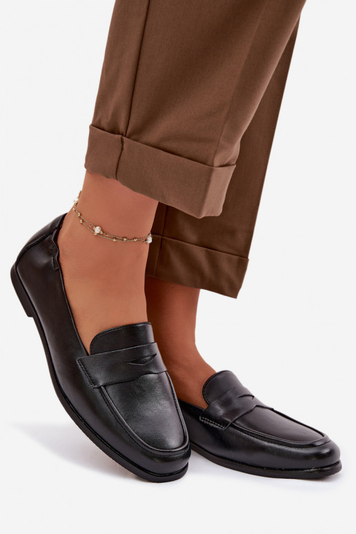 MocassinsHabilitadoturalnej Skóry Vinceza 18121 cor preta