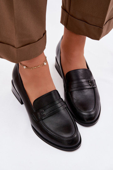 Sapatos femininos tipo tamanco Vinceza 58625 cor preta