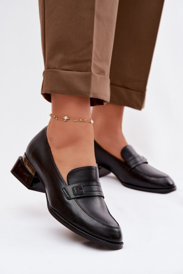 Sapatos femininos tipo tamanco Vinceza 58625 cor preta 2