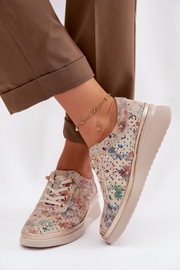 Camurça a céu aberto sapato Feminino Vinceza 79603 bege