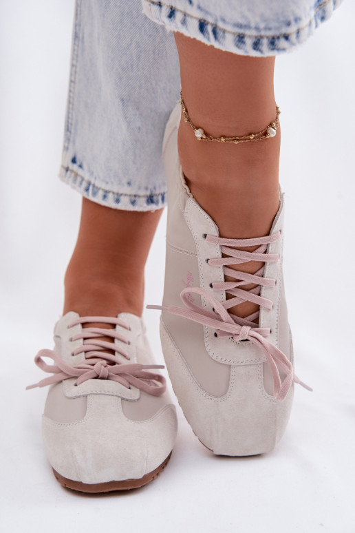 de camurça À modalo de tênis Mulheres baixas Big Star TT274599 bege