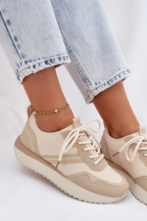 À modalo de tênis Feminino com uma plataforma Big Star TT274278 bege