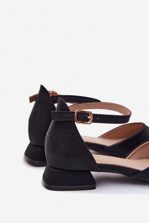 Infantil Sandálias brilhantes De salto baixo cor preta Nelly