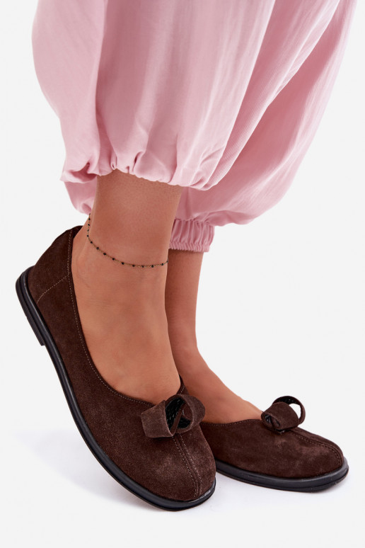 Pele de camurça sapato Feminino Zazoo 379 CzekoladoParae