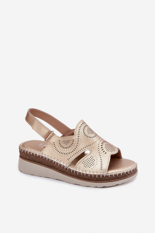 Pele Sandálias plataforma S.Barski GR61-5916 cor dourada