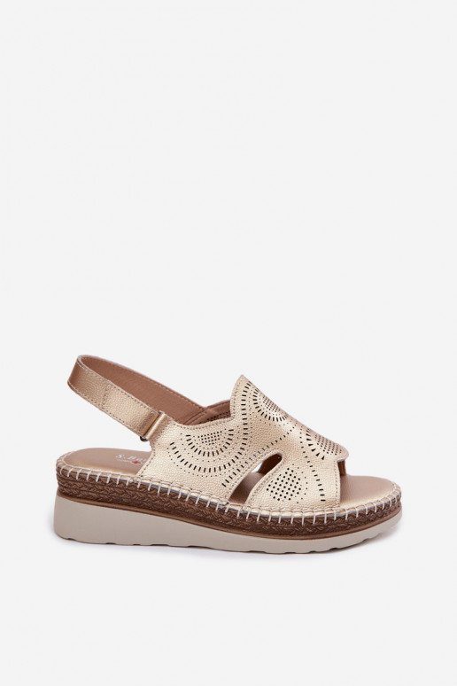 Pele Sandálias plataforma S.Barski GR61-5916 cor dourada