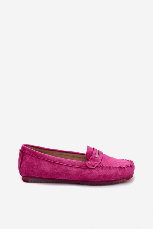 isósceles mocassins femininosHabilitadoturalnego de camurçau S.Barski LR61-7029 cor rosa