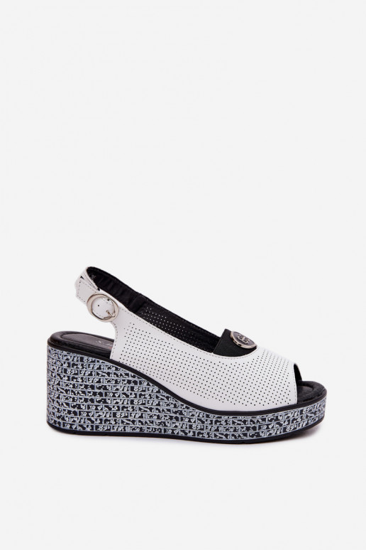 Pele Sandálias plataforma S.Barski LR61-7010 cor branca