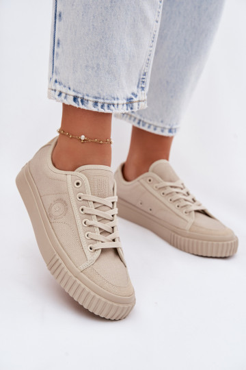 Sapatos casuais baixos Big Star TT274106 na cor areia 2