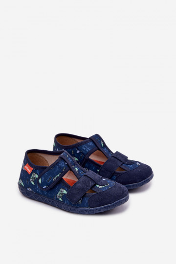 Chinelos para meninos Milami na cor azul escuro Reathiana
