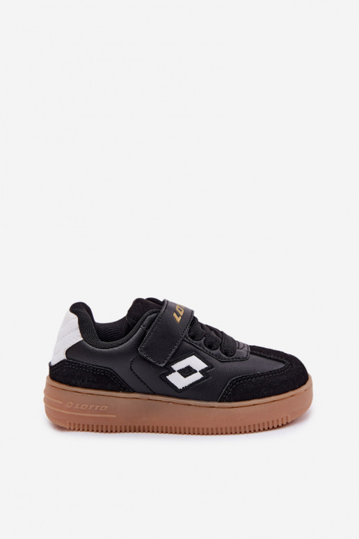 À modalo de tênis Infantil com fixadores adesivos LOTTO MAKERA 2601250K cor preta