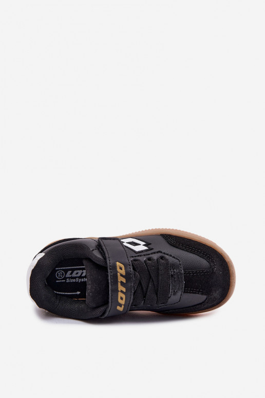 À modalo de tênis Infantil com fixadores adesivos LOTTO MAKERA 2601250K cor preta