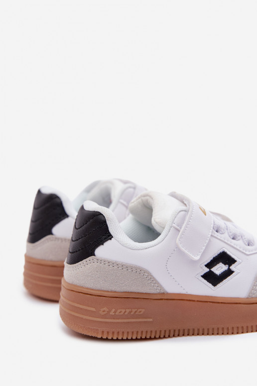 À modalo de tênis Infantil com fixadores adesivos LOTTO MAKERA 2601250K cor branca